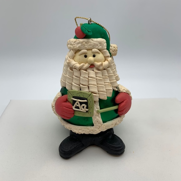 Vintage Handmade Christmas Teacher Santa Claus Retro Christmas Ornament - Picture 1 of 13